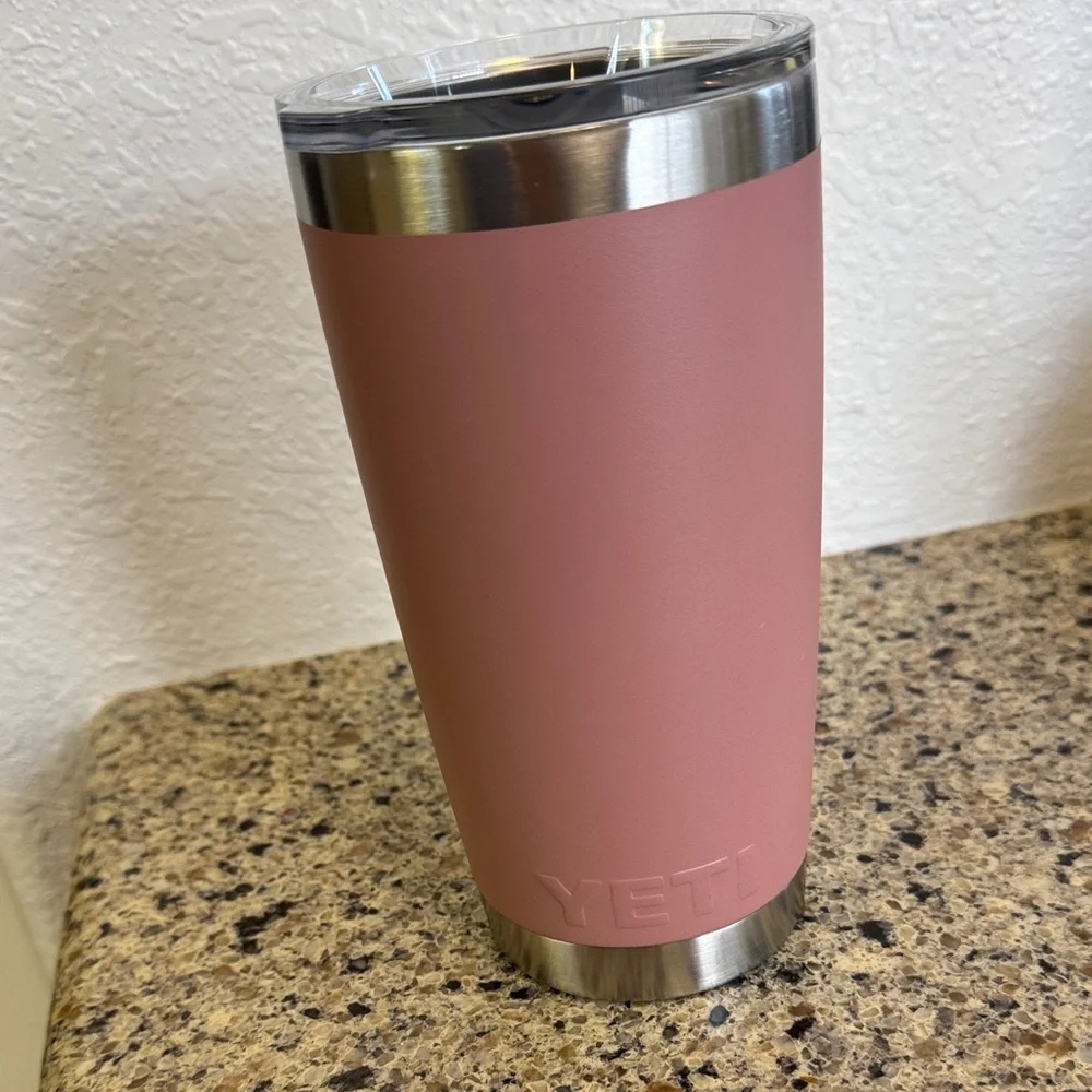 Yeti Rose Pink Tumbler with Stainless Accents - Picture 4 of 4